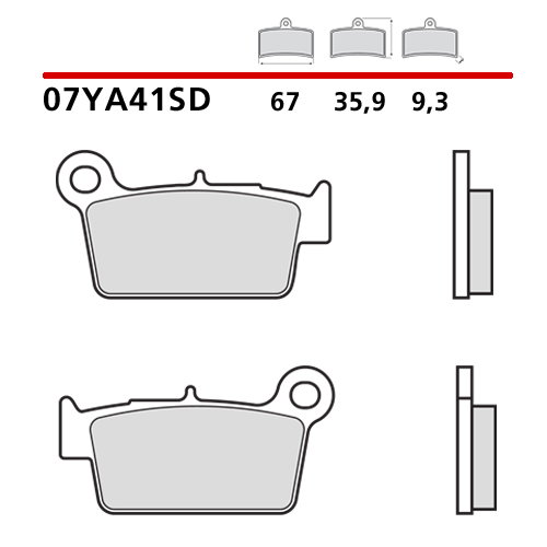 Brake pads Brembo Beta RR 498 (12-14) rear standard 07YA41SD