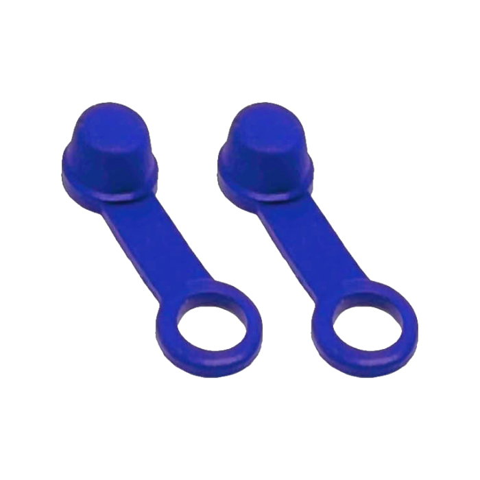Pair of brake fluid caps blue Pair of brake fluid caps blue