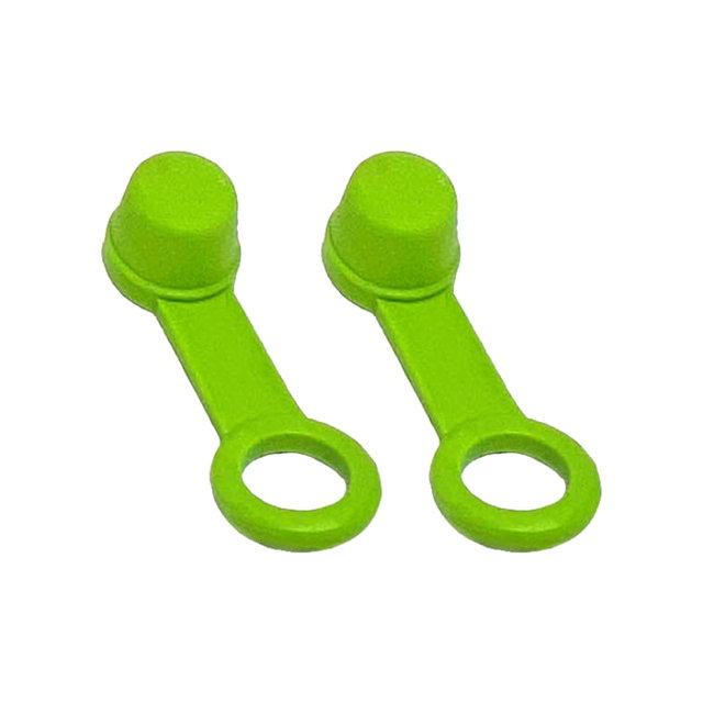 Pair of brake fluid caps green BFC.V