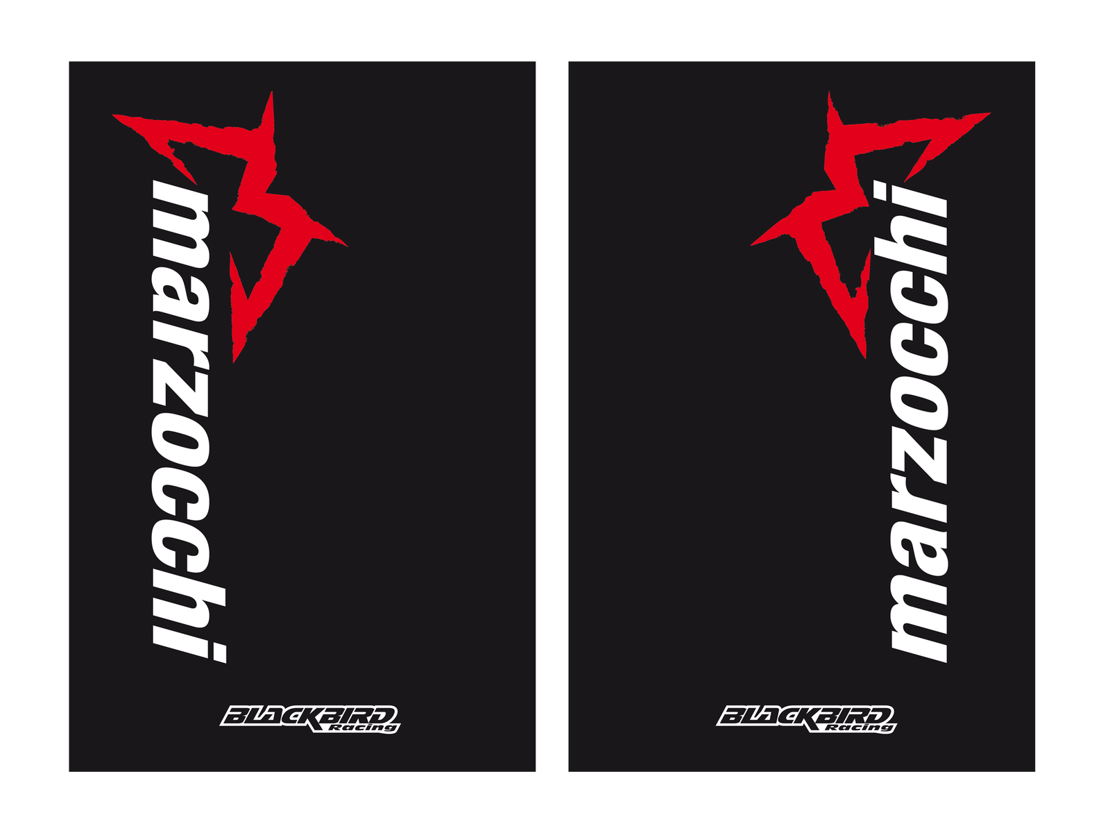 Kit sticker for Marzocchi fork guard with background black Kit sticker for Marzocchi fork guard with background black