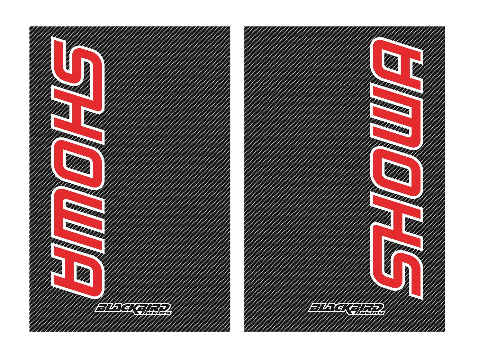Kit sticker for Showa fork guard with carbon background Kit sticker for Showa fork guard with carbon background