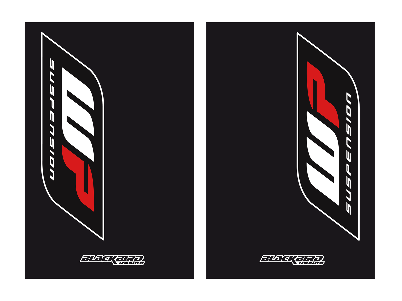 Kit sticker for WP fork guard with black background Kit sticker for WP fork guard with black background