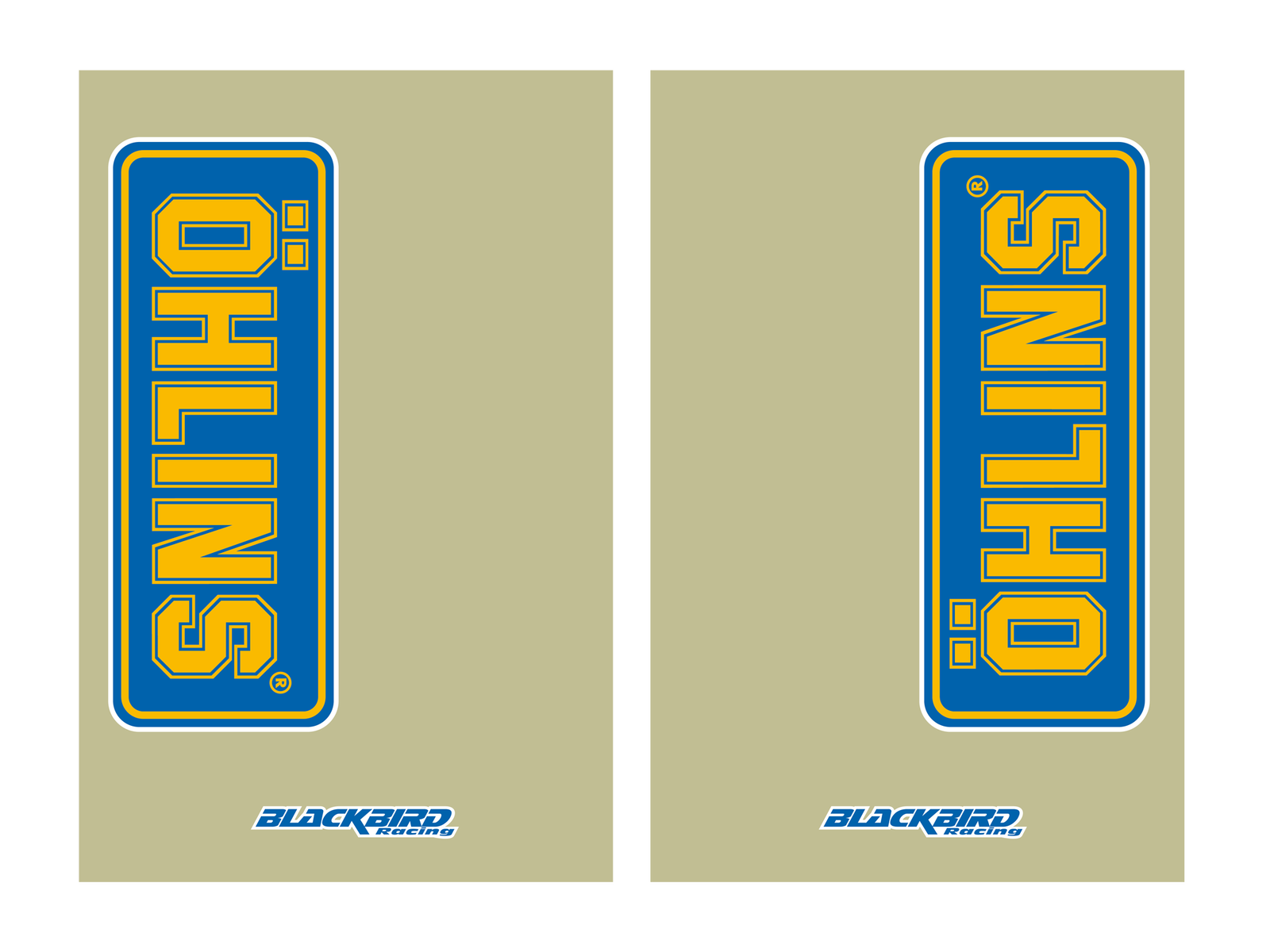 Kit sticker for Öhlins fork guard with transparent background Kit sticker for Öhlins fork guard with transparent background