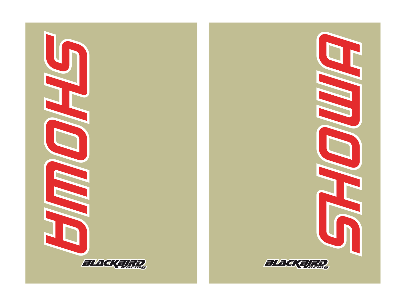 Kit sticker for Showa fork guard with transparent background Kit sticker for Showa fork guard with transparent background