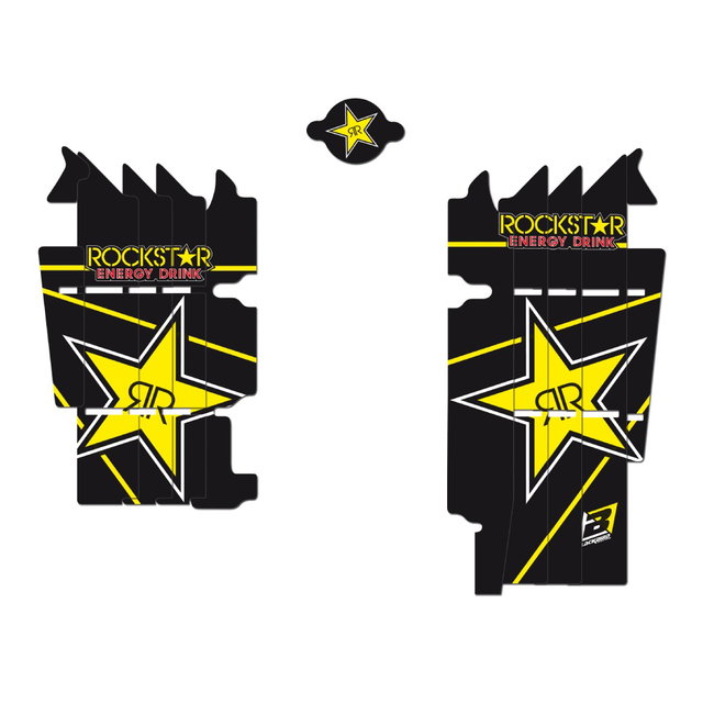 Radiator grille stickers Kawasaki KX 250 F (17-20) Rockstar Energy BL-A404L