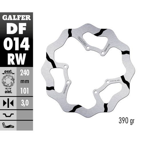 Brake disc Galfer Race Honda CRF 450 R (02-14) front DF014RW