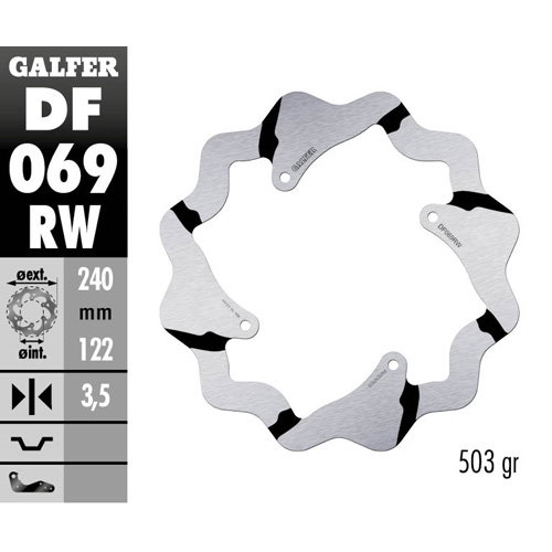 Brake disc Galfer Race Honda CRF 450 R (02-25) rear DF069RW