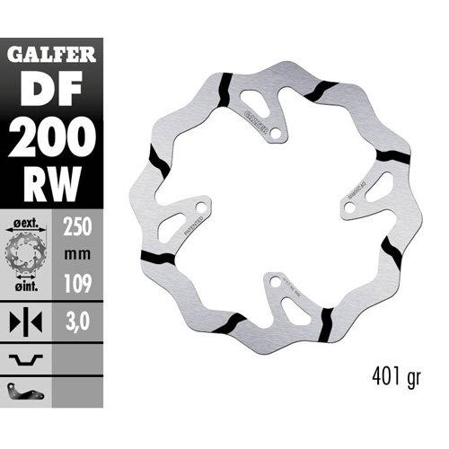 Brake disc Galfer Race Kawasaki KX 250 F (06-14) front DF200RW