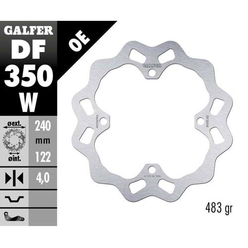 Brake disc Galfer Wave Suzuki RMZ 250 (07-25) rear DF350W