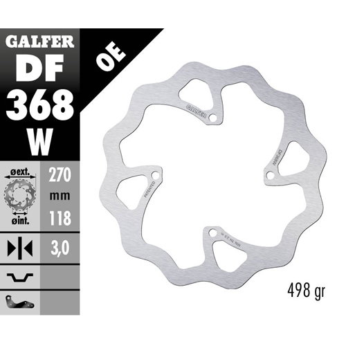 Brake disc Galfer Wave Suzuki RMZ 250 (19-25) front DF368W