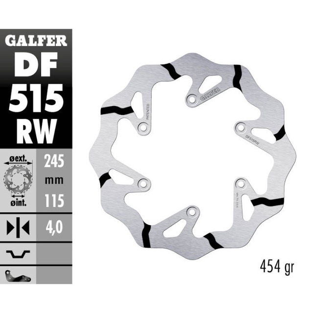 Brake disc Galfer Race Fantic 125 XE (21-22) rear DF515RW