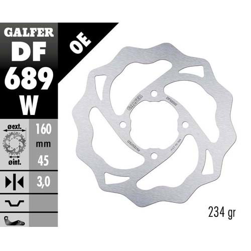 Brake disc Galfer Wave Husqvarna 65 TC (17-22) rear DF689W