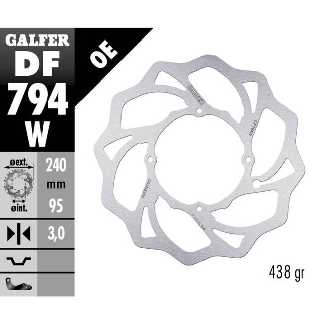 Brake disc Galfer Wave Gasgas 85 MC (21-25) front DF794W