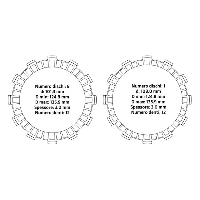 Clutch plates NRTeam Honda CRF 250 RX (19-25) - Friction set DS02.F004.9