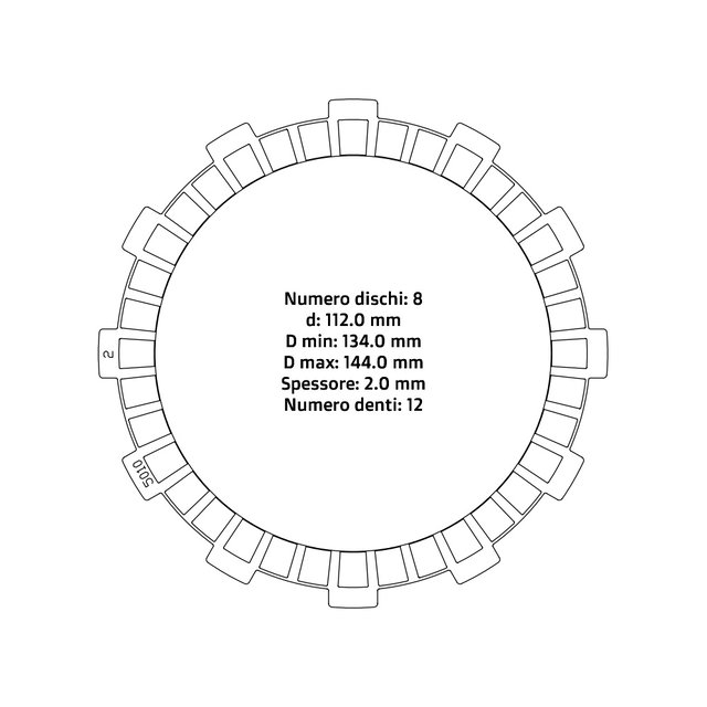 Clutch plates NRTeam Husaberg 450 FE (04-08) - Friction set - 2,0 mm DS02.F017.8