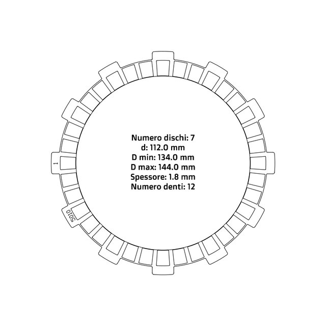 Clutch plates NRTeam KTM 450 SX-F (04-06) - Friction set - 1,8 mm DS02.F022.7