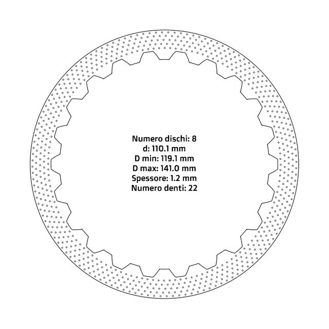 Clutch plates NRTeam KTM 250 EXC (98-12) - Steel set DS02.S002.8