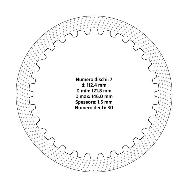 Clutch plates NRTeam Suzuki RM 250 (96-12) - Steel set DS02.S012.7
