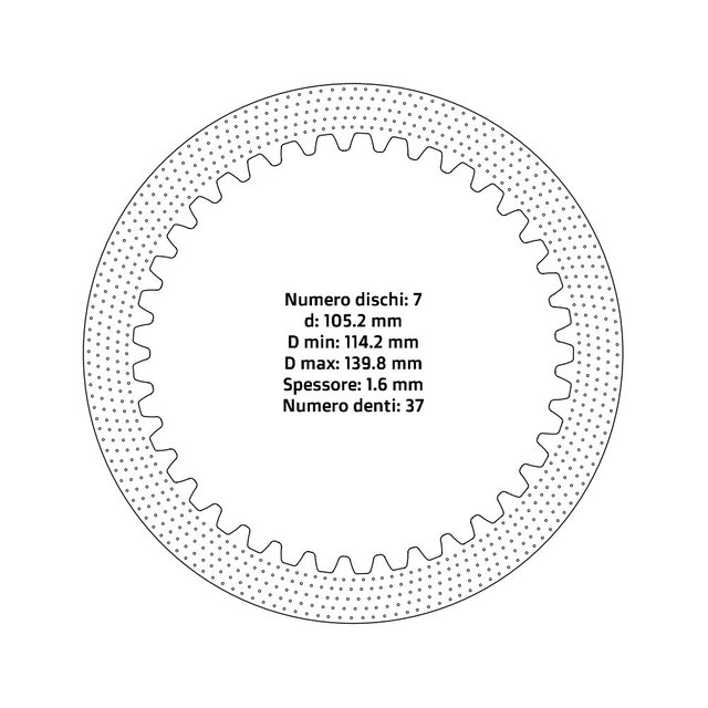 Clutch plates NRTeam Kawasaki KX 450 F (06-20) - Steel set DS02.S013.7