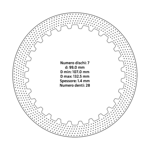 Clutch plates NRTeam Suzuki RM 125 (92-12) - Steel set DS02.S016.7