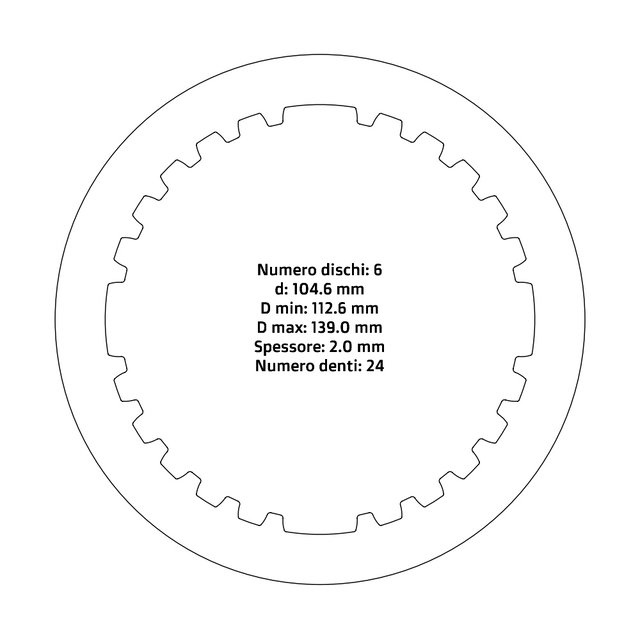 Clutch plates NRTeam Honda CRF 450 R (17-20) - Steel set DS02.S023.6