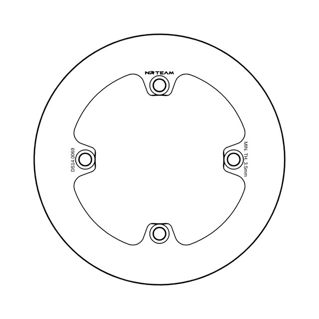 Brake disc NRTeam Sherco 300 SEF-R (14-25) rear solid DS14.0069