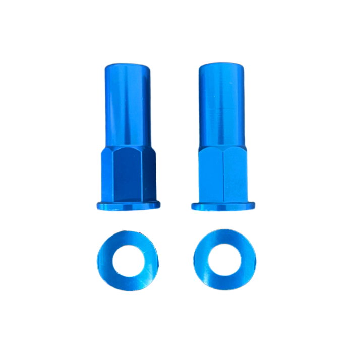 Pair of rim lock nuts blue Pair of rim lock nuts blue