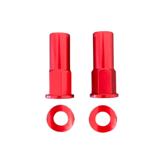 Pair of rim lock nuts red DS88.5095R