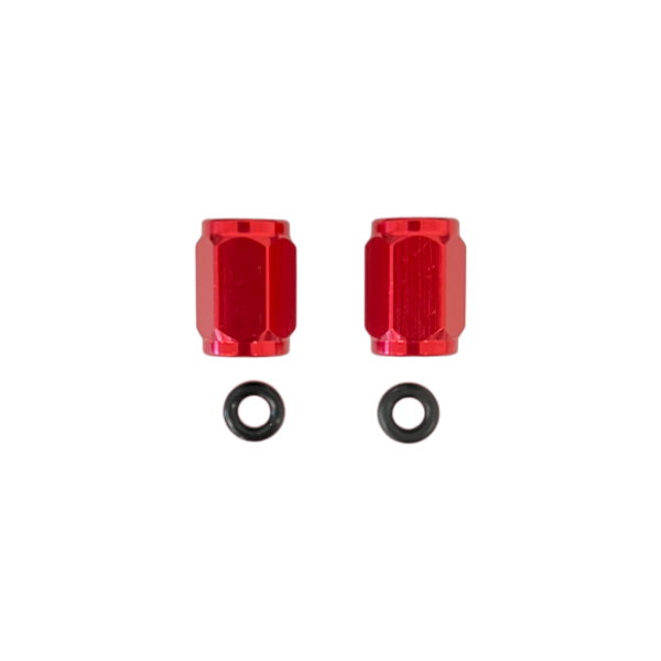 Pair of tire valve caps red DS88.5229R