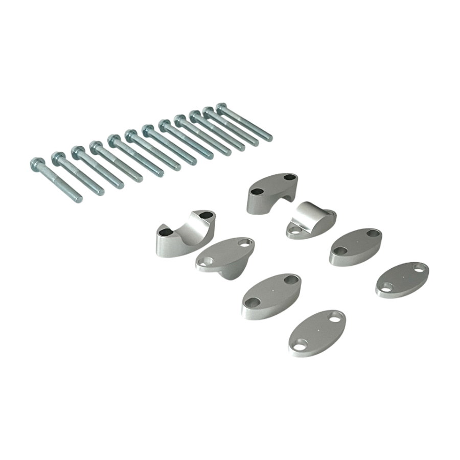 Handlebar riser kit 22 mm grey - NRTeam Handlebar riser kit 22 mm grey - NRTeam