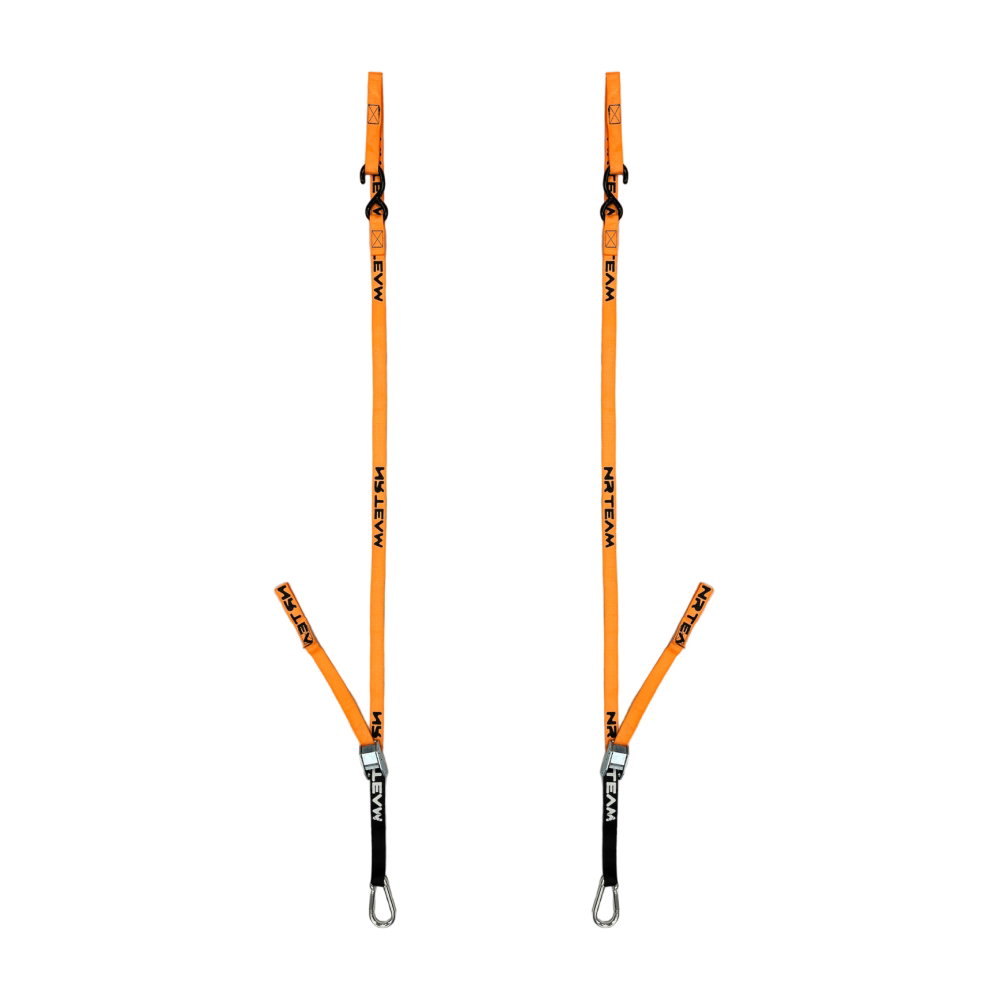 Pair of motorcycle straps Pull Up 25mm NRTeam orange Pair of motorcycle straps Pull Up 25mm NRTeam orange