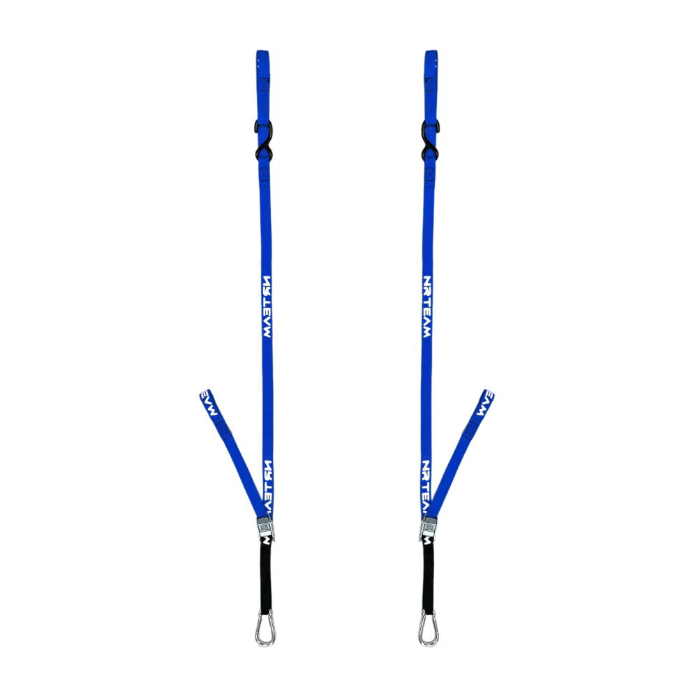 Pair of motorcycle straps Pull Up 25mm NRTeam blue Pair of motorcycle straps Pull Up 25mm NRTeam blue