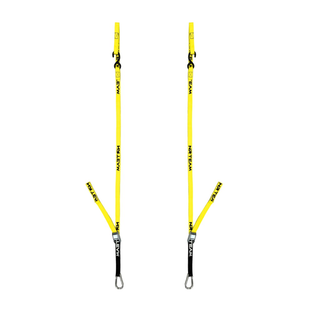 Pair of motorcycle straps Pull Up 25mm NRTeam yellow Pair of motorcycle straps Pull Up 25mm NRTeam yellow