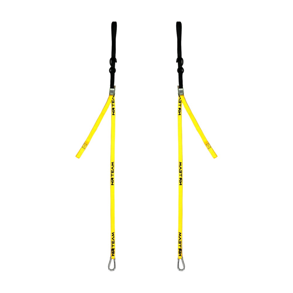 Pair of motorcycle straps Tie Down 25mm NRTeam yellow Pair of motorcycle straps Tie Down 25mm NRTeam yellow