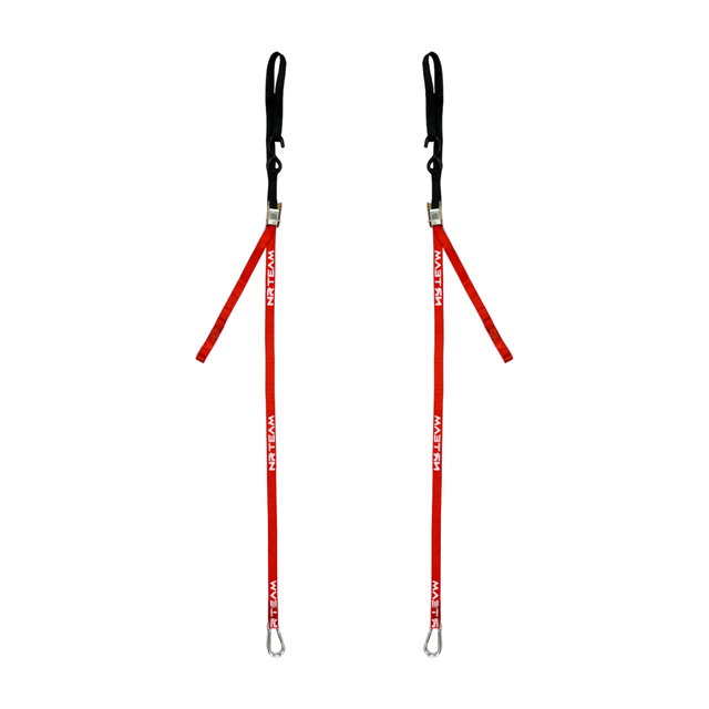 Pair of motorcycle straps Tie Down 25mm NRTeam red DS89.TD10R