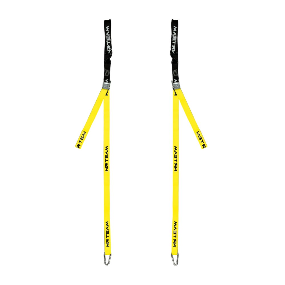 Pair of motorcycle straps Tie Down 38mm NRTeam yellow Pair of motorcycle straps Tie Down 38mm NRTeam yellow