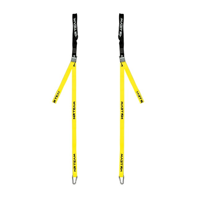 Pair of motorcycle straps Tie Down 38mm NRTeam yellow DS89.TD15G