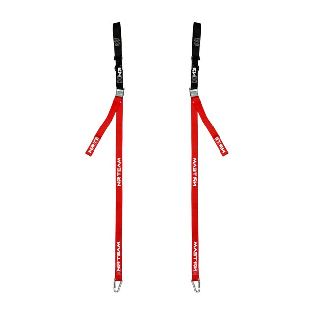 Pair of motorcycle straps Tie Down 38mm NRTeam red DS89.TD15R