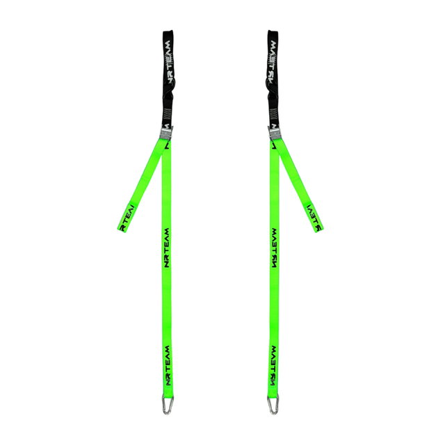 Pair of motorcycle straps Tie Down 38mm NRTeam green DS89.TD15V