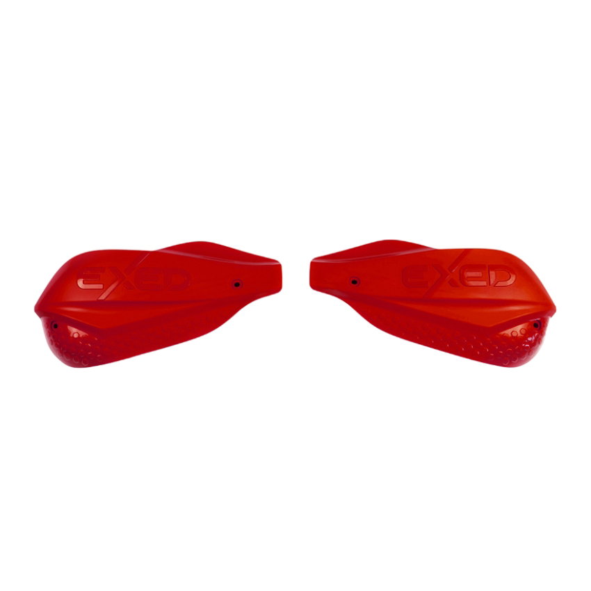 Pair of full-wrap handguards Exed for 28.6 mm handlebars red Pair of full-wrap handguards Exed for 28.6 mm handlebars red