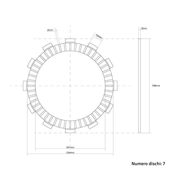 Clutch Discs (Friction) FCC Beta RR 200 (19-25) FCC.0014