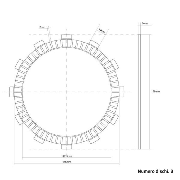 Clutch Discs (Friction) FCC Suzuki RMZ 450 (05-25) FCC.0037