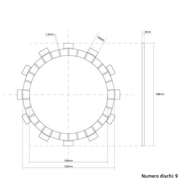 Clutch Discs (Friction) FCC Gasgas 300 EC-F (12-13) FCC.0090