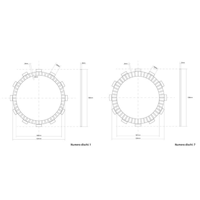 Clutch Discs (Friction) FCC Honda CRF 250 R (08-21) FCC.0171