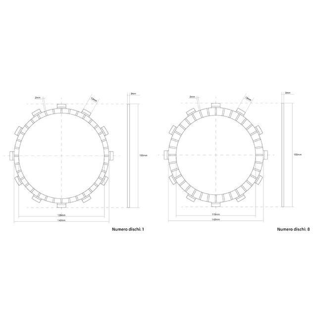 Clutch Discs (Friction) FCC Yamaha WR 426 F (01-02) FCC.0186