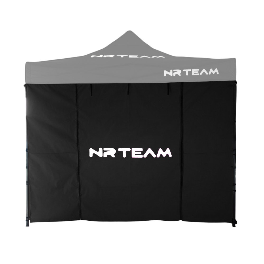 Gazebo front wall with door - black Gazebo front wall with door - black