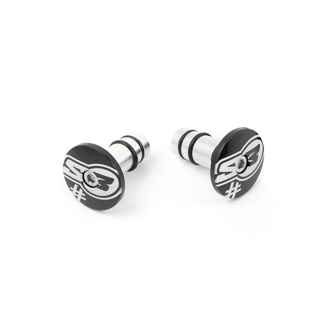 Pair of handlebar end caps S3 black Too HA-END2-B