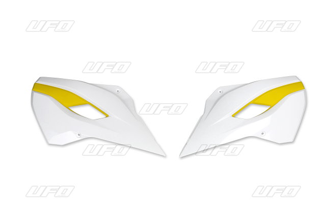 Radiator Shrouds Husqvarna 250 TE (14-16) white and yellow* HU03353-W