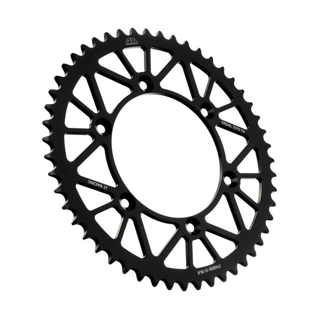 Rear sprocket JT ergal Suzuki RM 250 (89-12) 51 teeth black JTA808.51BLK