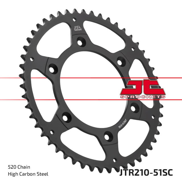 Rear sprocket JT steel Beta RR 200 (19-25) 51 teeth self-cleaning JTR210.51SC